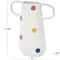 11.25" Multicolor & White Polka Dot Ceramic Vase with Handles